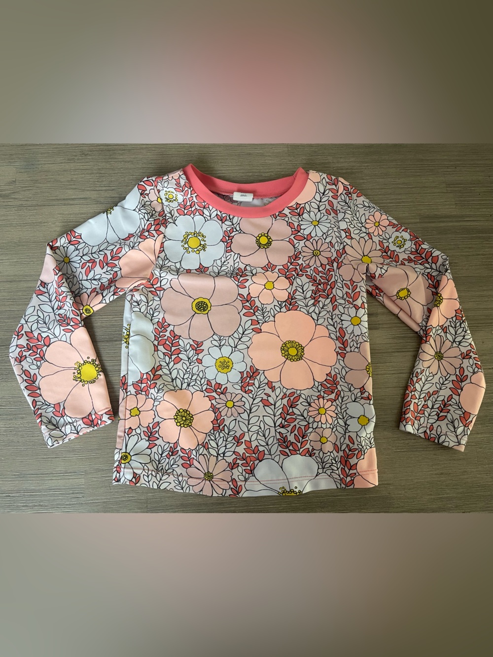 GAP Girls' Pink Floral Long Sleeve Rashguard Sz 4T Toddler Beach Cruise Pool